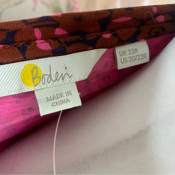 NEW Boden Floral printed plus size T Shirt Dress - Picture 9 of 9